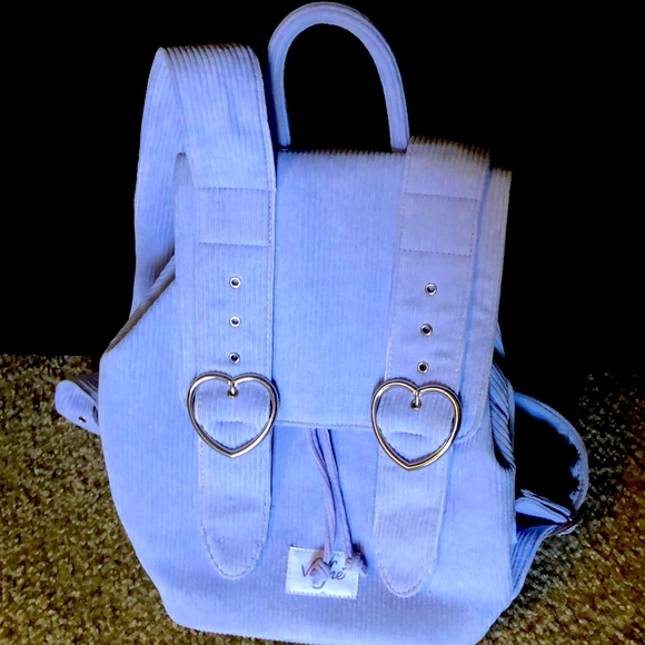 Purple Backpack with Heart Accents and Adjustable Straps - Picture 1 of 6